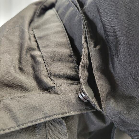 Land's End Black Mid-Length Windbreaker with Removeable hood, M - Picture 8 of 11